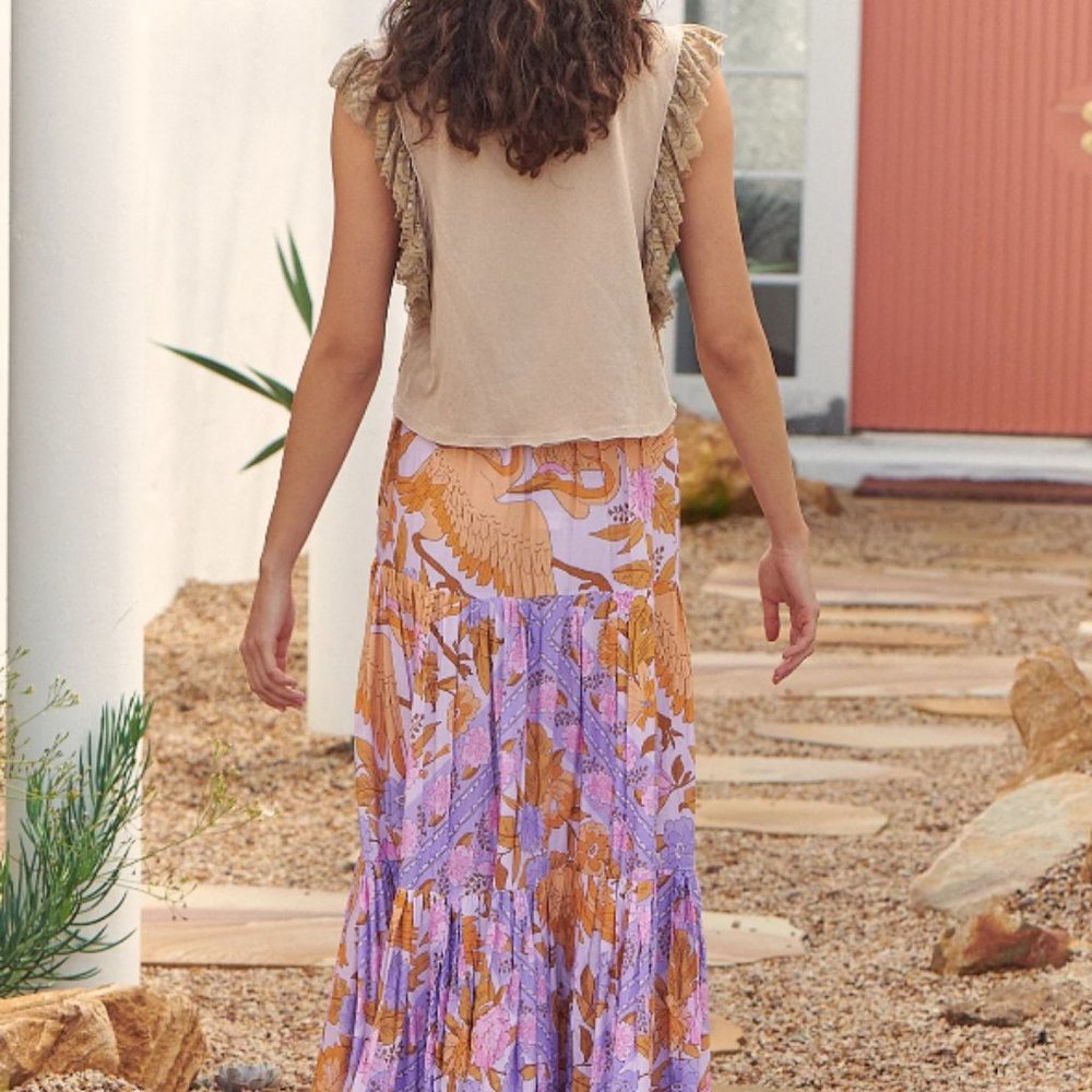 Jaase Journey Maxi Skirt Lucia Print XL BNWT Tropical Floral print w/pockets!! - Picture 3 of 14